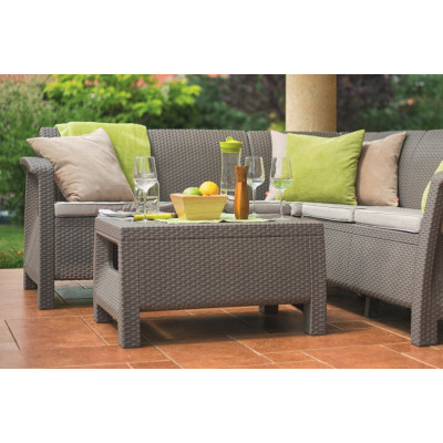 Keter zahradní stůl Corfu cappuccino, 77x57x42 cm